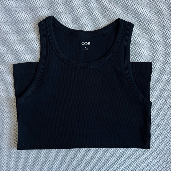 COS Cotton Ribbed Tank (Black, M) - Picture 1 of 5